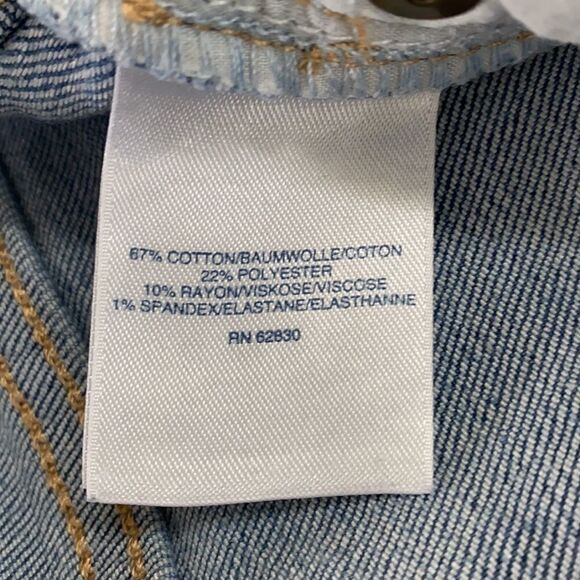 Lands’ End Rolled Hem Cuff Denim Jean Shorts Sz 14 - Picture 4 of 5